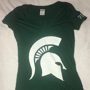 Victoria secret PINK MSU T-shirt Sz XS f